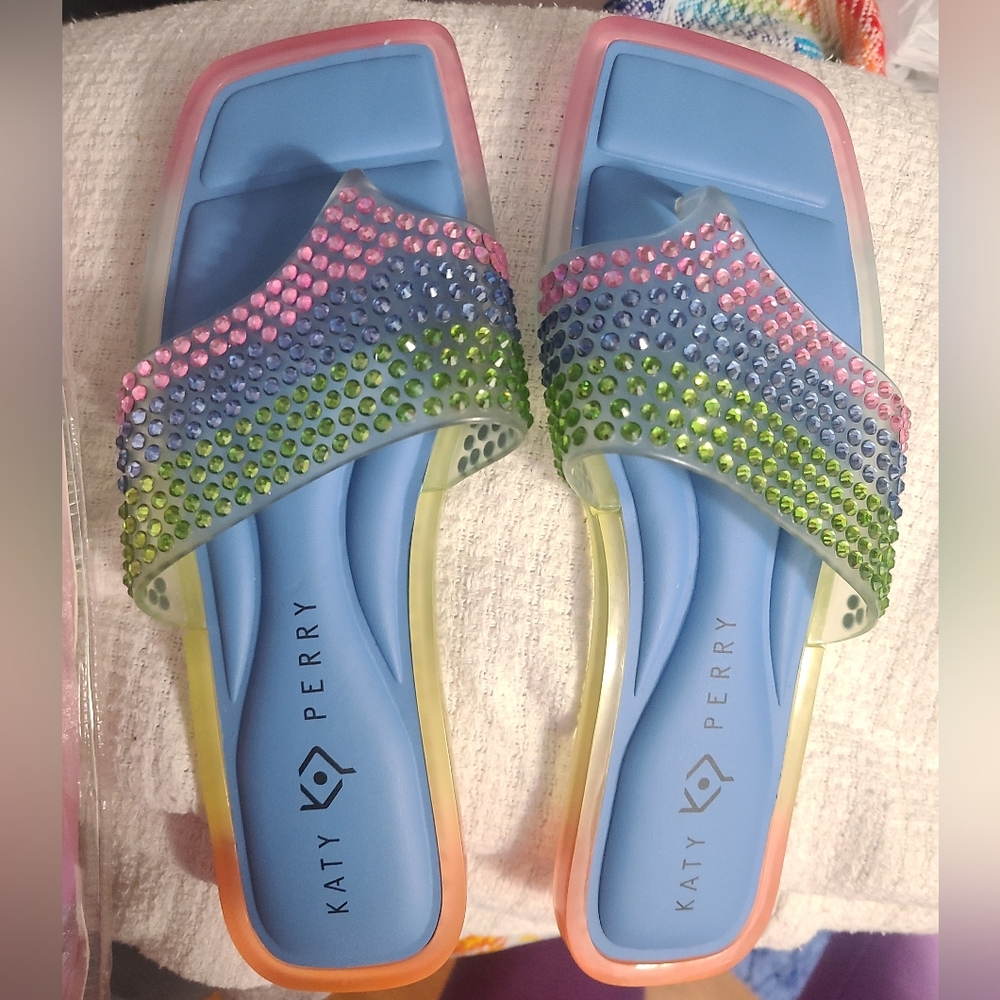 Katy Perry Collections Rainbow Thong Sandals NWOT